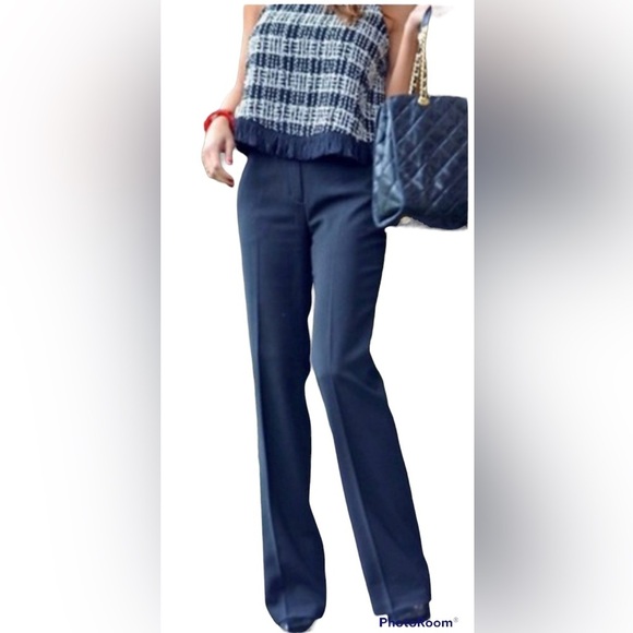 BCBGMaxAzria "Carla" Slim Flare Dress Gray Pants Size 8 - Picture 8 of 9